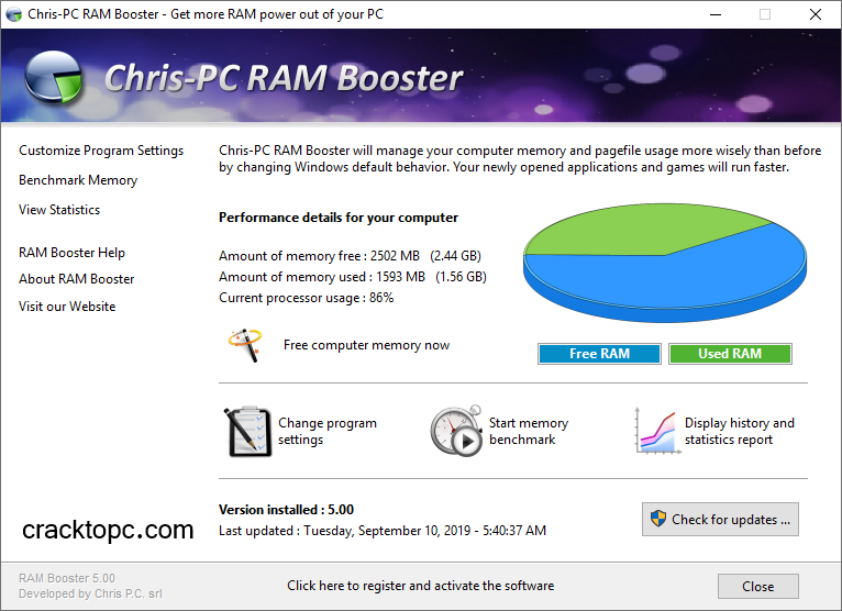 Chris-PC RAM Booster Serial Key