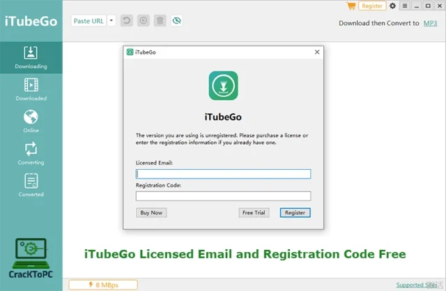 iTubeGo Licensed Email and Registration Code Free